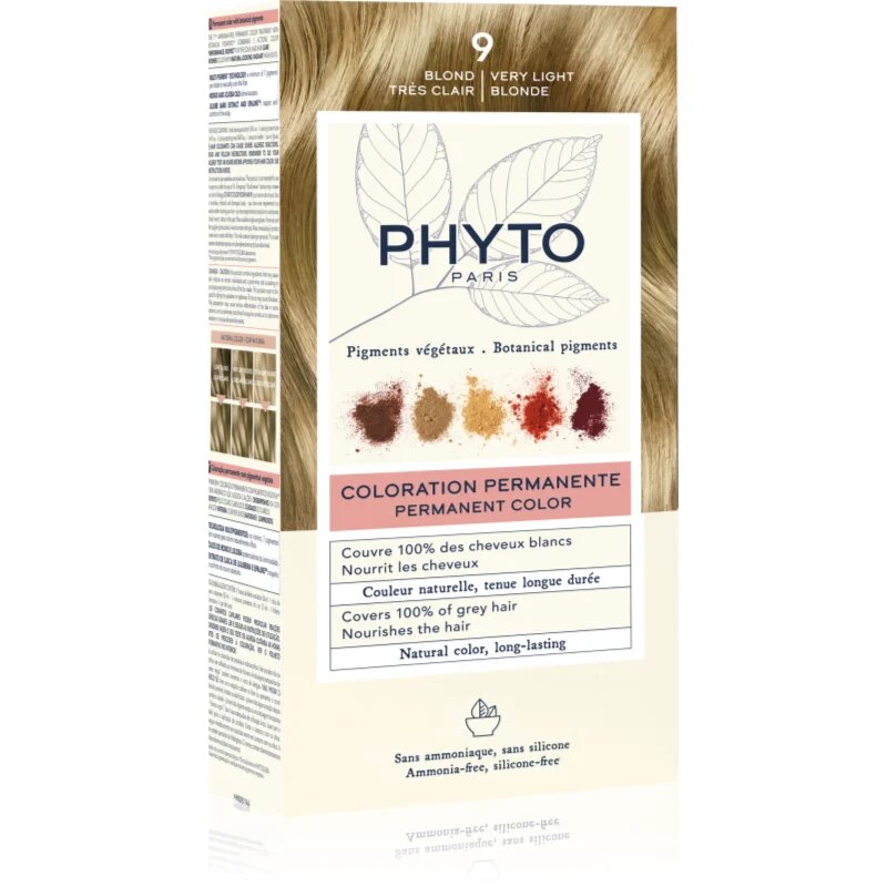 Phyto Color barva za lase brez amoniaka odtenek 9 Very Light Blonde 1 kos