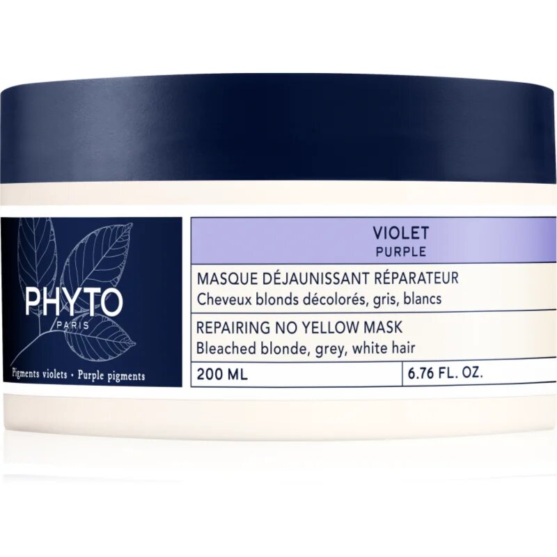 Phyto Violet Repairing No Yellow Mask regeneracijska maska za blond lase in lase s prameni 200 ml
