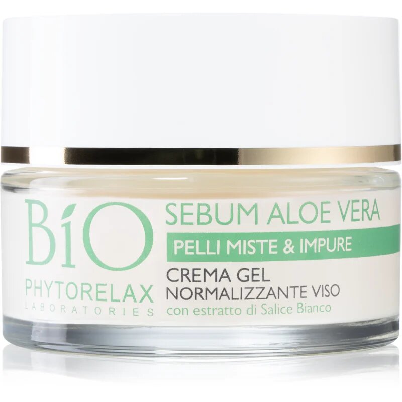 Phytorelax Laboratories Bio Sebum Aloe Vera vlažilna gel krema za redukcijo mastne kože 50 ml