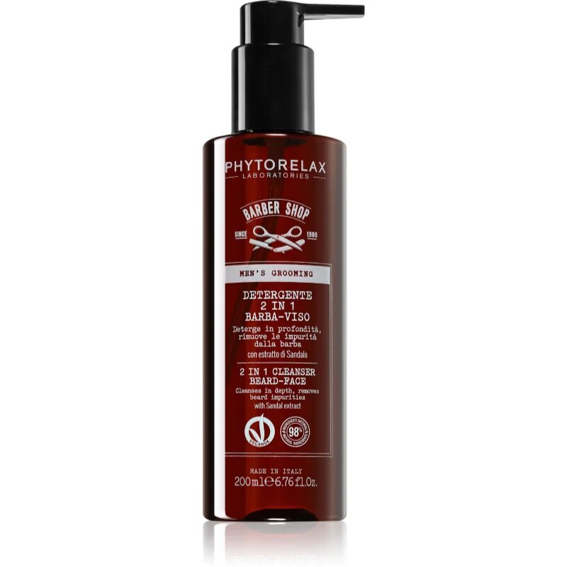 Phytorelax Laboratories Men's Grooming Barber Shop čistilni gel za moške 200 ml
