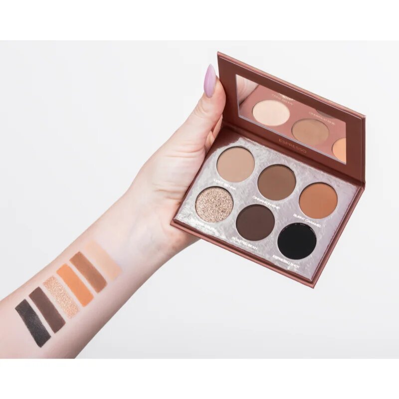 Pierre René Mocha Mousse paleta senčil za oči odtenek Espresso 6x1.3 g