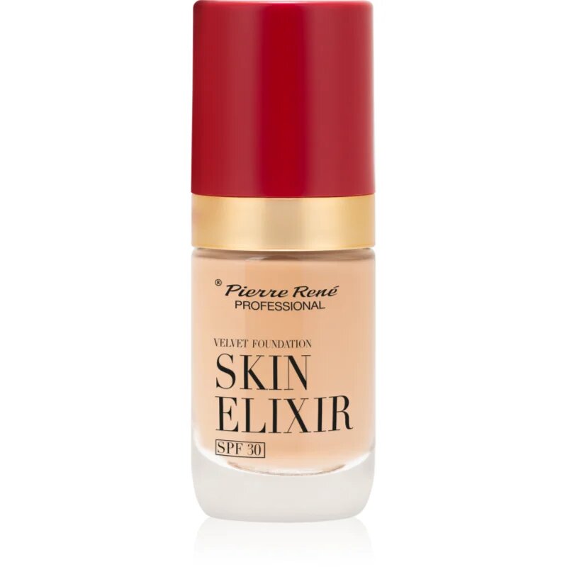 Pierre René Skin Elixir žametni tekoči puder SPF 30 odtenek no. 03 Vanilla Nude 25 ml