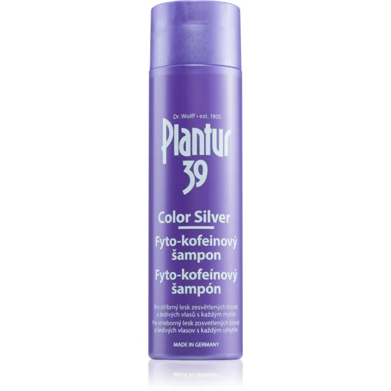 Plantur 39 Color Silver kofeinski šampon za nevtralizacijo rumenih odtenkov 250 ml