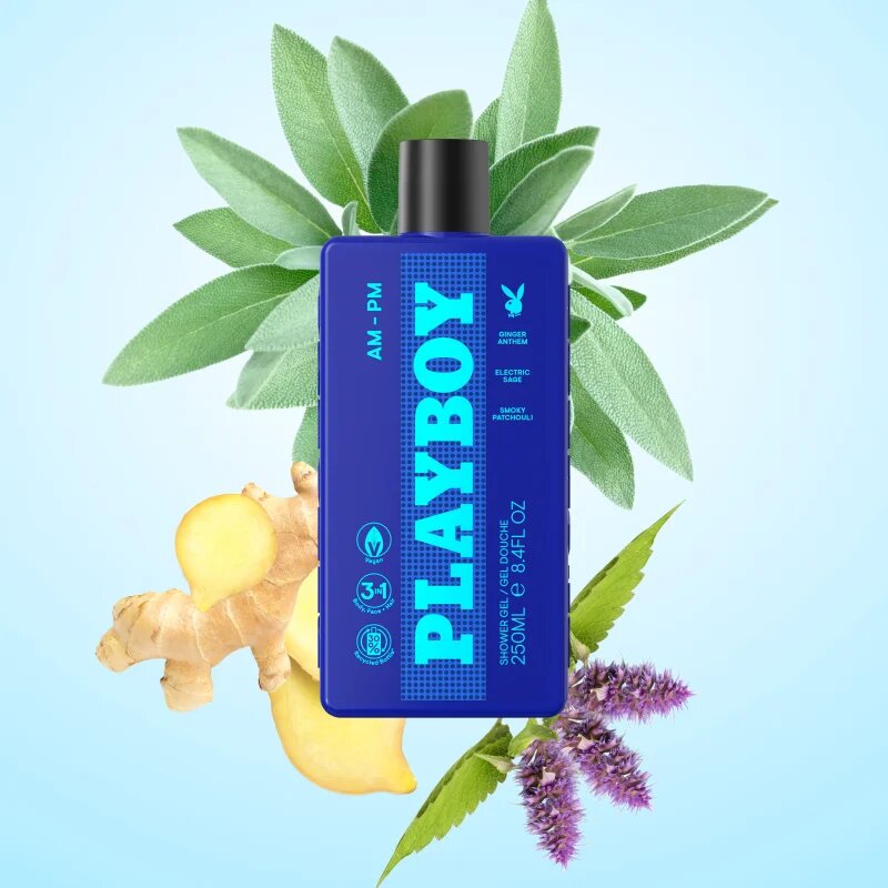 Playboy AM - PM gel za prhanje 3v1 za moške 250 ml