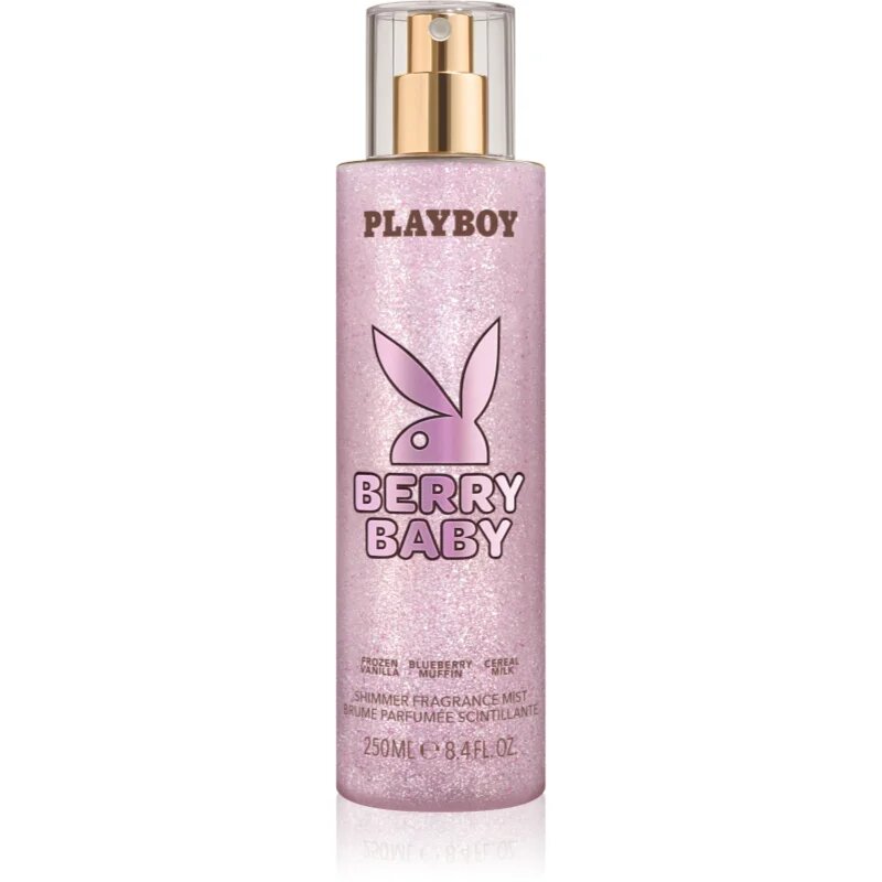 Playboy Berry Baby pršilo za telo z bleščicami za ženske 250 ml