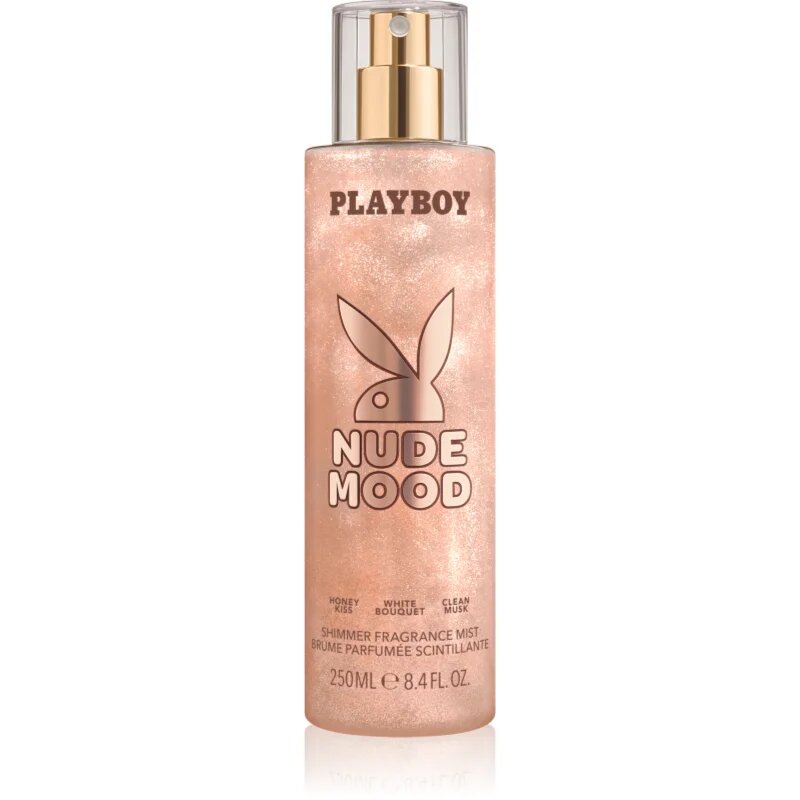 Playboy Nude Mood pršilo za telo z bleščicami za ženske 250 ml