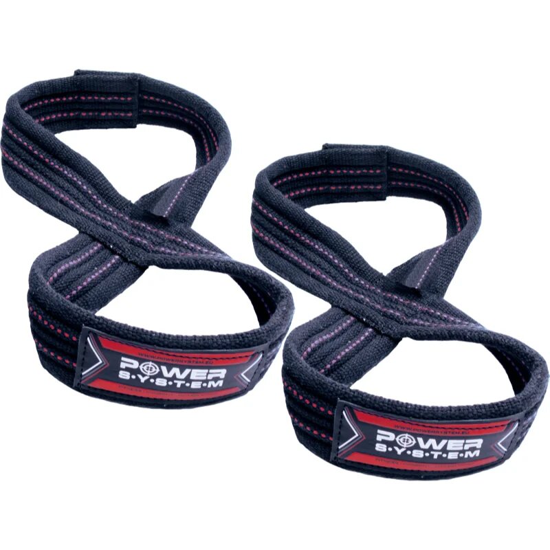 Power System Figure 8 Straps uteži barva Red L/XL 2 kos