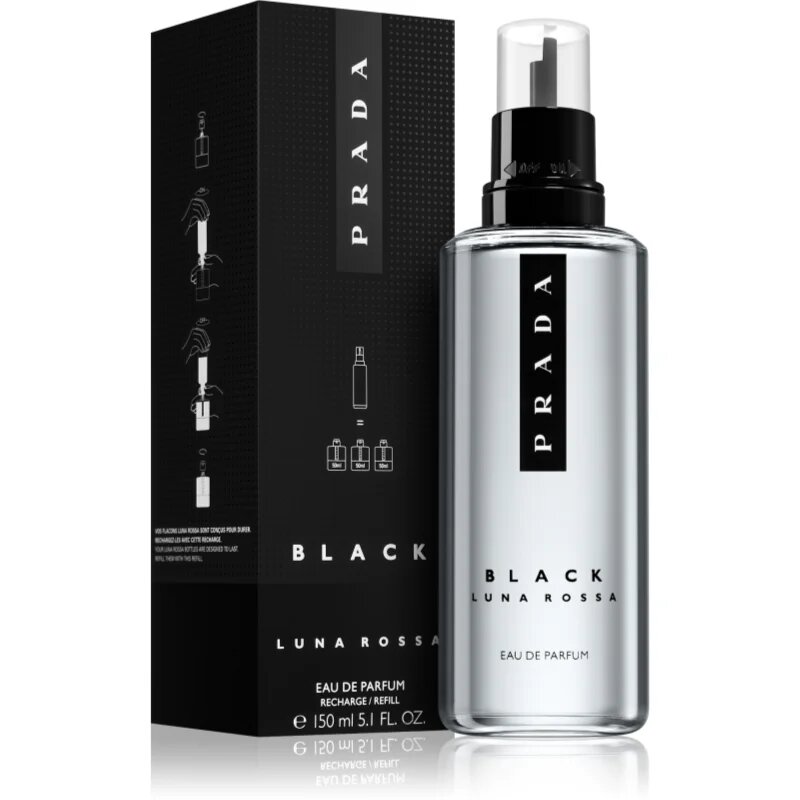 Prada Luna Rossa Black parfumska voda nadomestno polnilo za moške Refill 150 ml