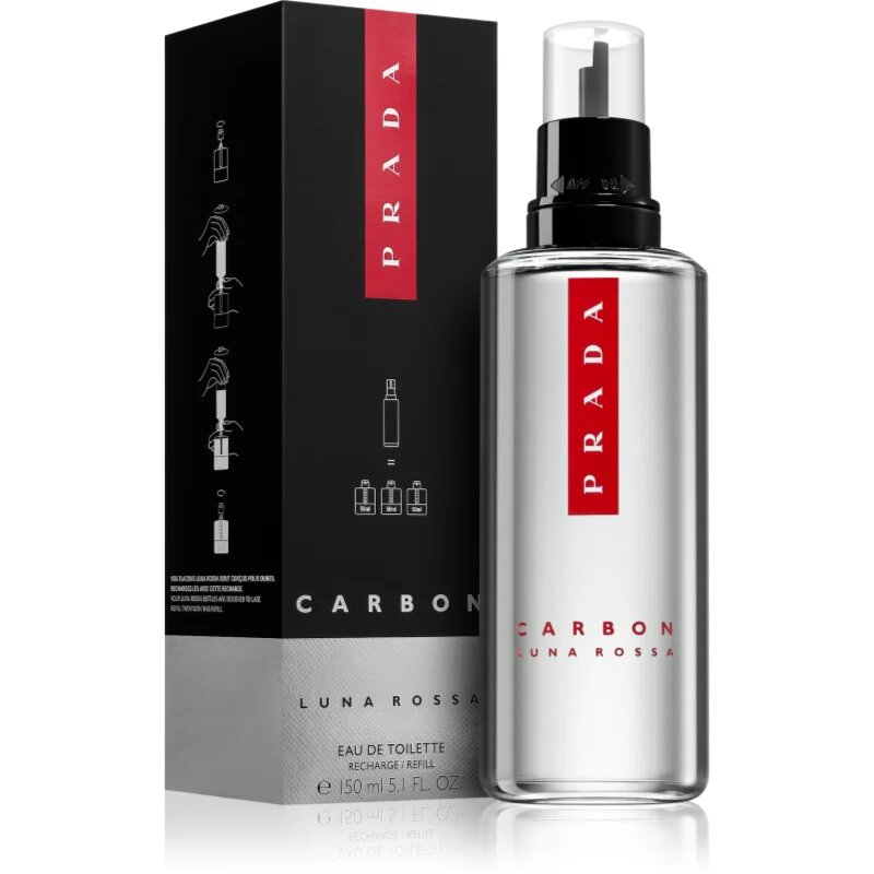 Prada Luna Rossa Carbon toaletna voda nadomestno polnilo za moške Refill 150 ml