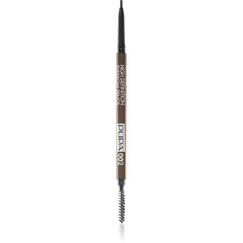 PUPA Milano High Definition samodejni svinčnik za obrvi vodoodporna odtenek 002 Brown 0.09 g