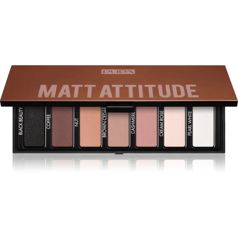 PUPA Milano Make-up Stories Compact Eyeshadow Palette paleta senčil za oči odtenek Matt Attitude 13.3 g