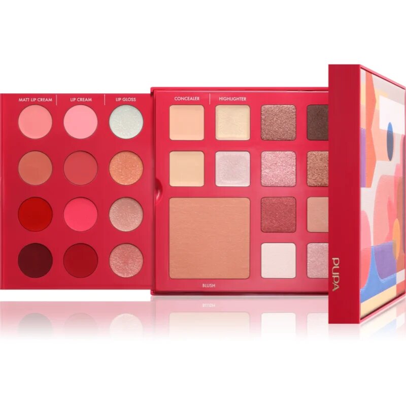 PUPA Milano Pupart M večnamenska paleta za oči in ustnice BURGUNDY 18.8 g