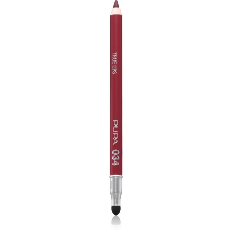 PUPA Milano True Lips črtalo za ustnice odtenek 034 Red Plum 1.2 g
