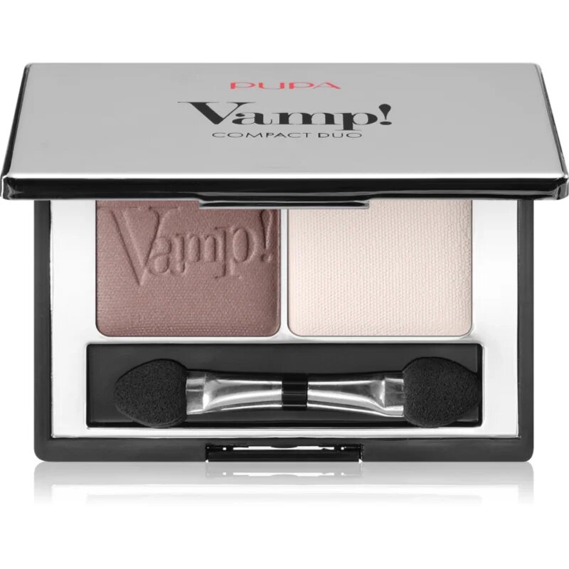 PUPA Milano Vamp! Compact Duo Eyeshadow duo senčila za oči odtenek 006 - Brown Vanilla 2.2 g