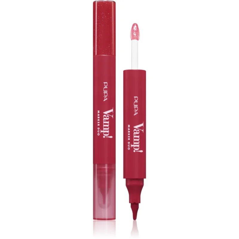 PUPA Milano Vamp! Lip Marker Duo flomaster za ustnice s sijajem odtenek 005 Cherry Granita 1.4 ml