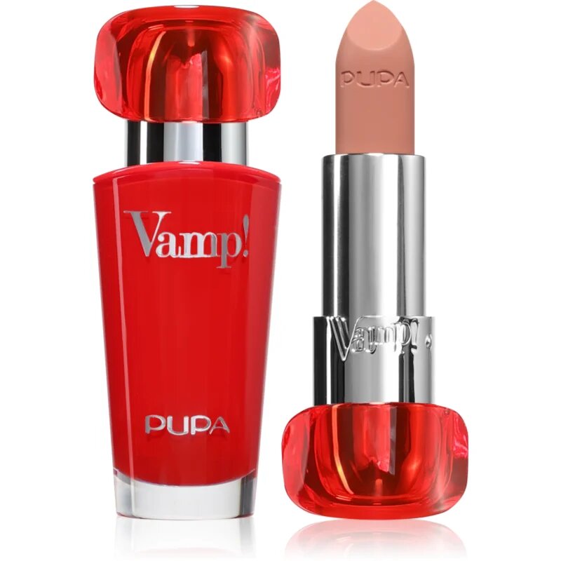 PUPA Milano Vamp! Luminous Lipstick šminka za polne ustnice odtenek 100 Naked Skin 3.5 g