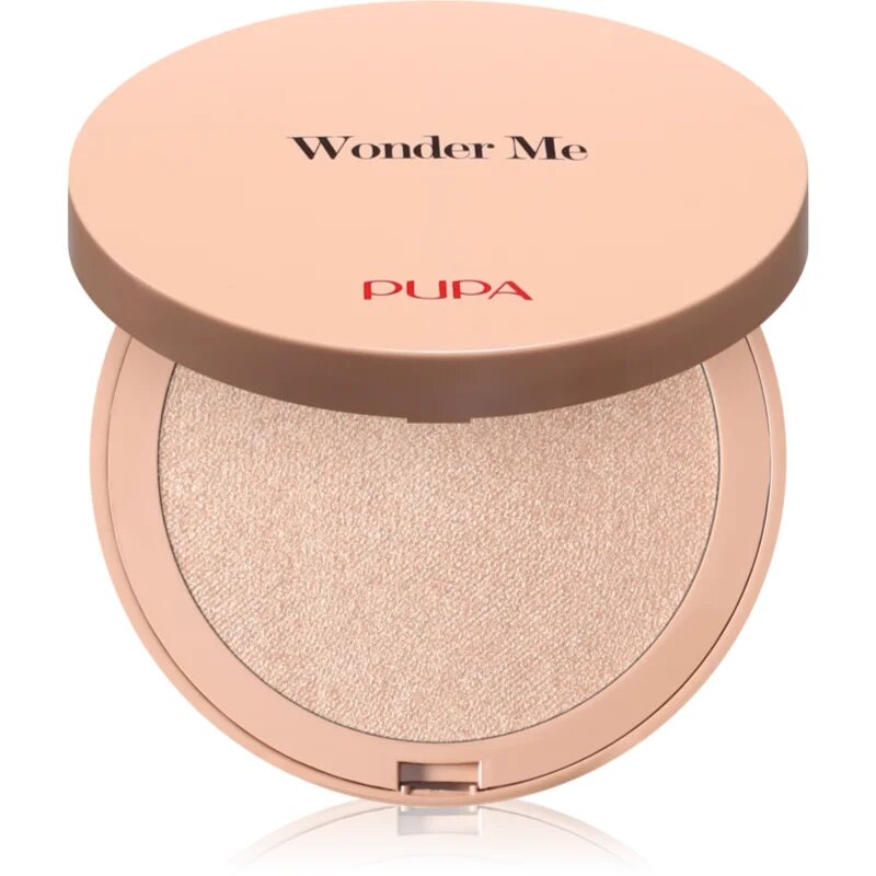 PUPA Milano Wonder Me Glow kompaktni pudrasti osvetljevalec odtenek 102 - Pure Gold 7.5 g