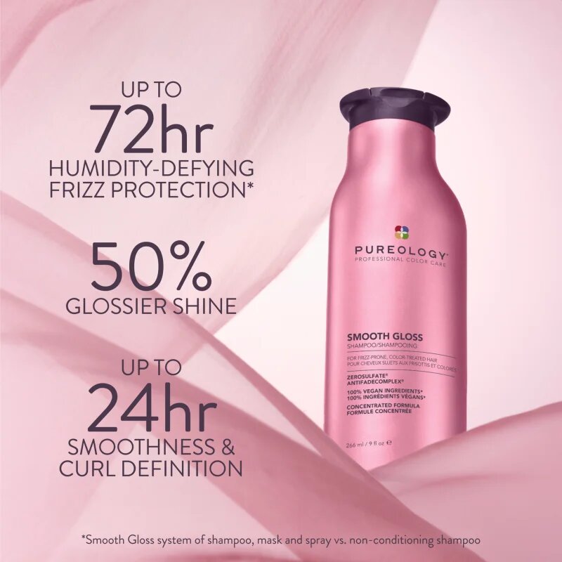 Pureology Smooth Gloss osvetljevalni šampon za lase za ženske 266 ml