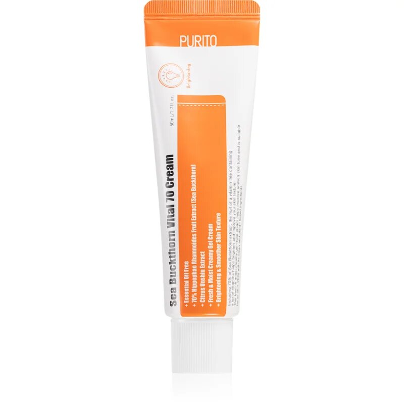 Purito Sea Buckthorn Vital 70 vlažilna in mehčalna krema z rakitovcem 50 ml