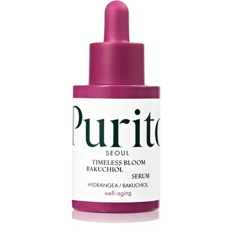 Purito Timeless Bloom Bakuchiol Serum intenziven revitalizacijski serum za obnovo čvrstosti obraza 30 ml