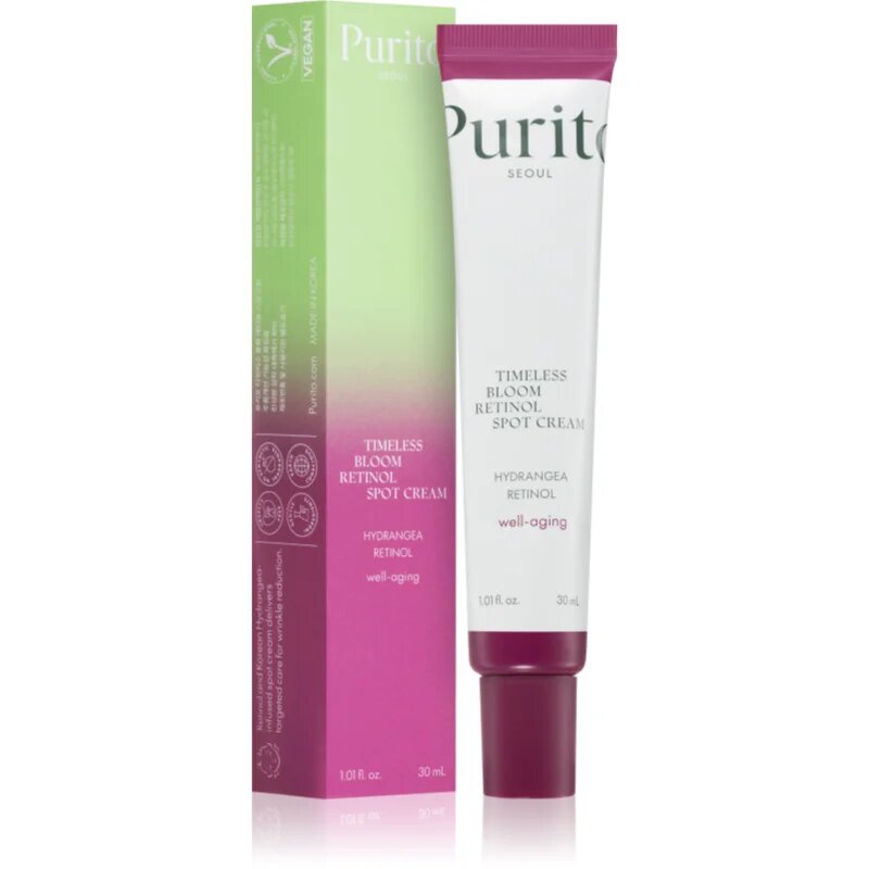 Purito Timeless Bloom Retinol Spot Cream lokalna nega proti gubam okoli oči 30 ml