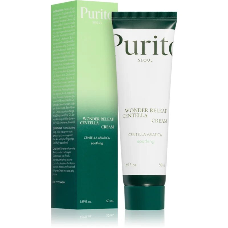 Purito Wonder Releaf Centella Cream obnovitvena krema za nahranitev kože s pomirjajočim učinkom 50 ml