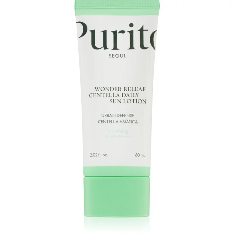 Purito Wonder Releaf Centella Daily Sun Lotion lahka zaščitna krema za obraz SPF 50+ 60 ml