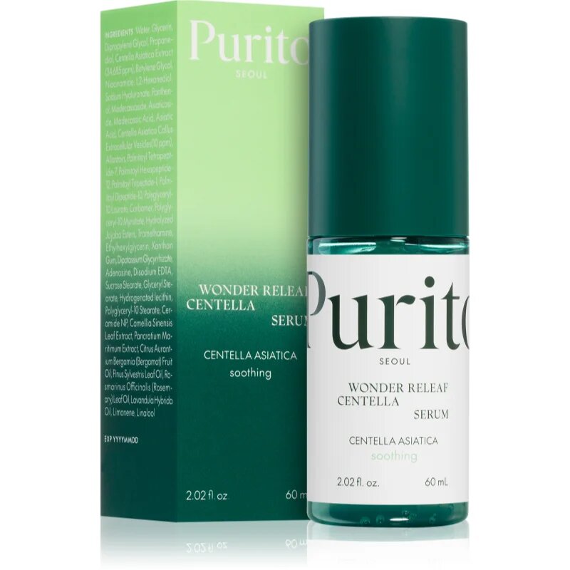 Purito Wonder Releaf Centella Serum regeneracijski serum ki ščiti pred zunanjim onesnaženjem 60 ml