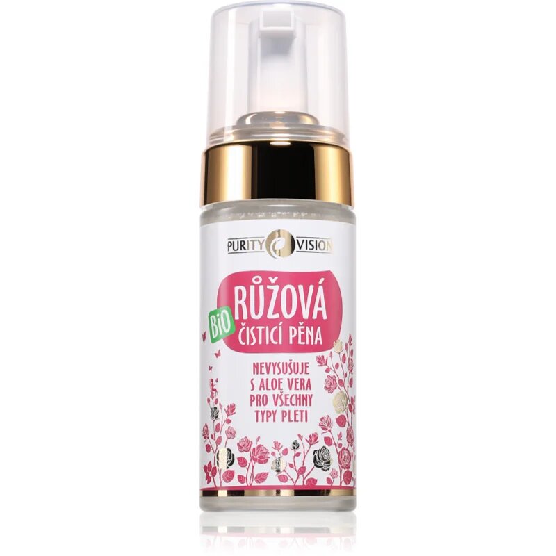 Purity Vision BIO Rose Cleansing Foam nežna čistilna pena za občutljivo kožo 90 ml