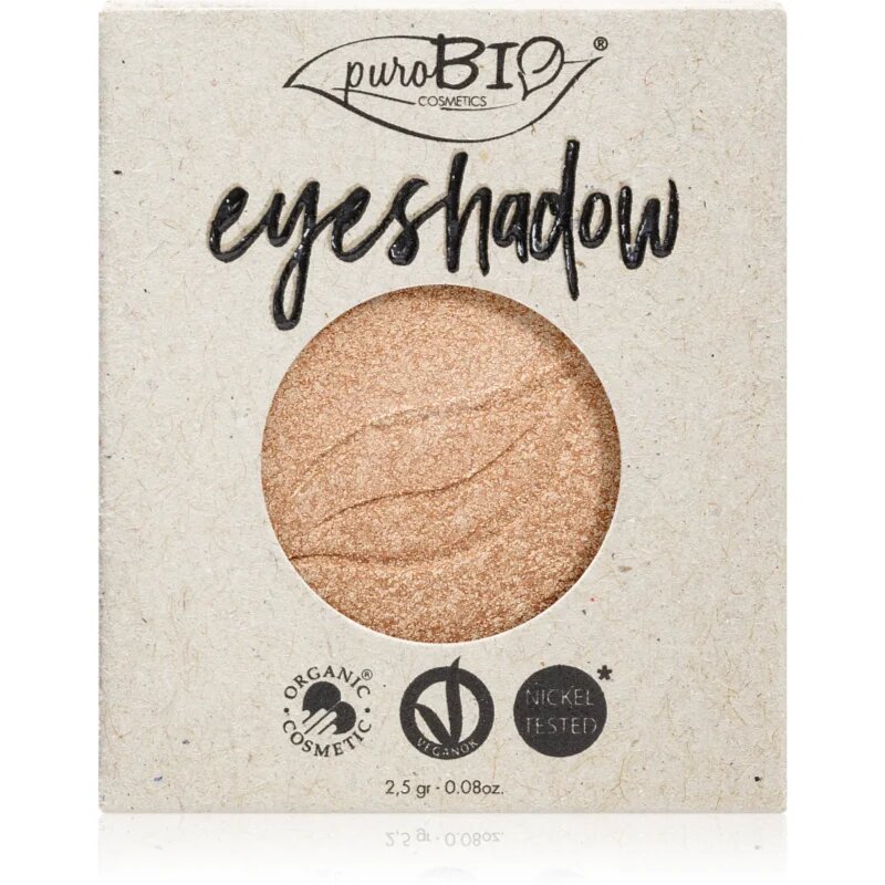 puroBIO Cosmetics Compact Eyeshadows senčila za oči nadomestno polnilo odtenek 01 Sparkling Wine 25 g