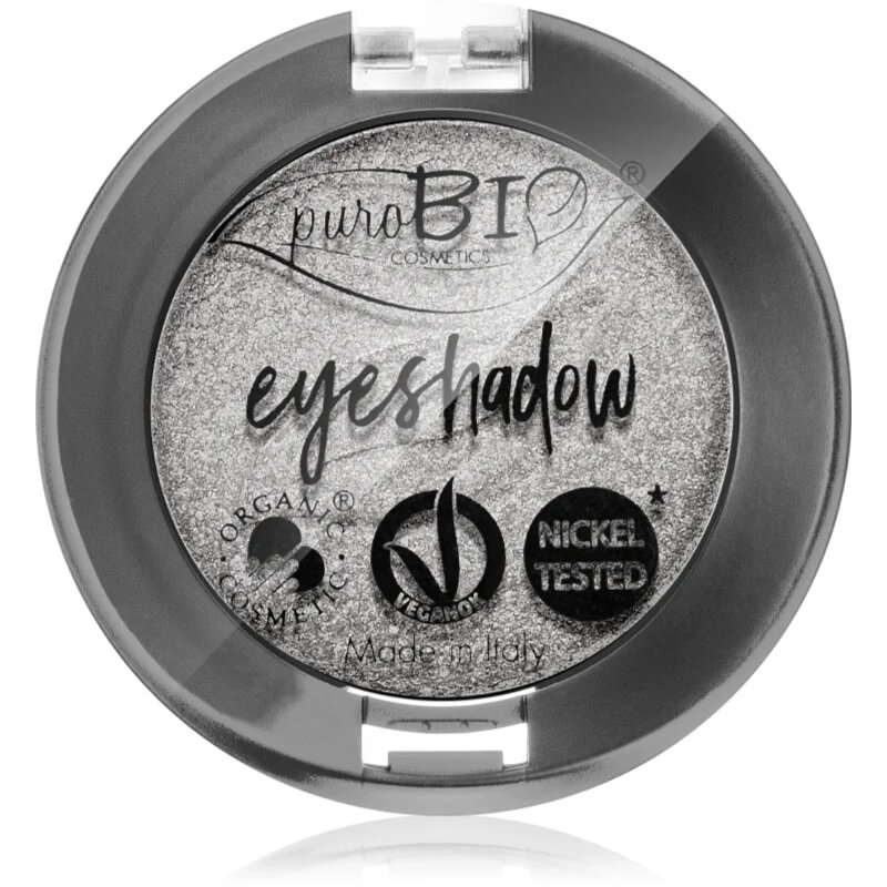 puroBIO Cosmetics Compact Eyeshadows senčila za oči odtenek 23 Silver 25 g