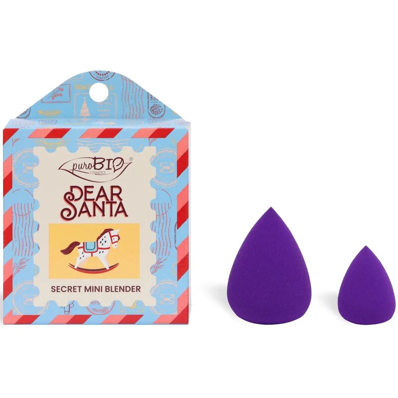 puroBIO Cosmetics Dear Santa SECRET gobica za tekoči puder 2 kos v darilnem pakiranju 2 kos