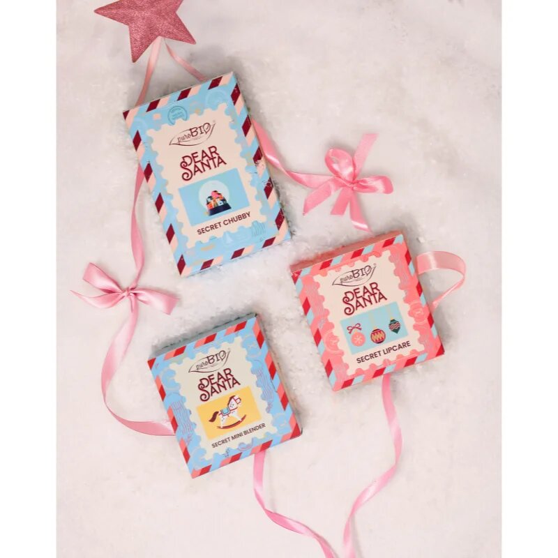 puroBIO Cosmetics Dear Santa SECRET gobica za tekoči puder 2 kos v darilnem pakiranju 2 kos