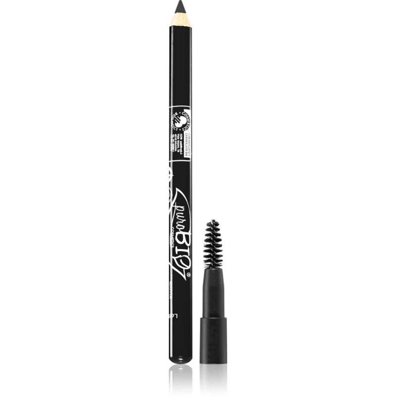 puroBIO Cosmetics Eye & Eyebrow univerzalni svinčnik za oči in obrvi odtenek 48 Coal 1.3 g