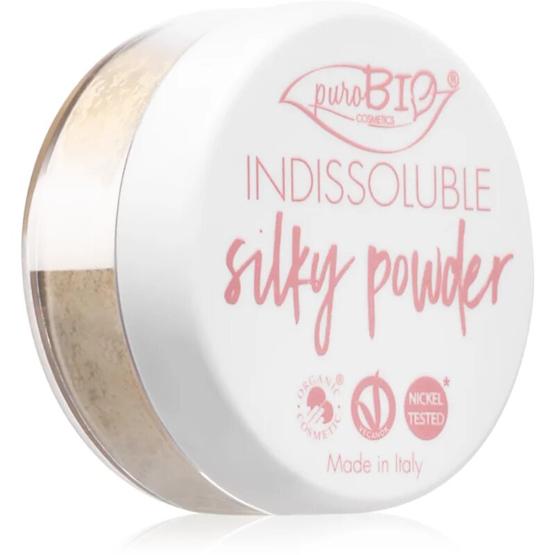 puroBIO Cosmetics Indissouble matirajoč puder v prahu odtenek 03 Yellowish 8 g