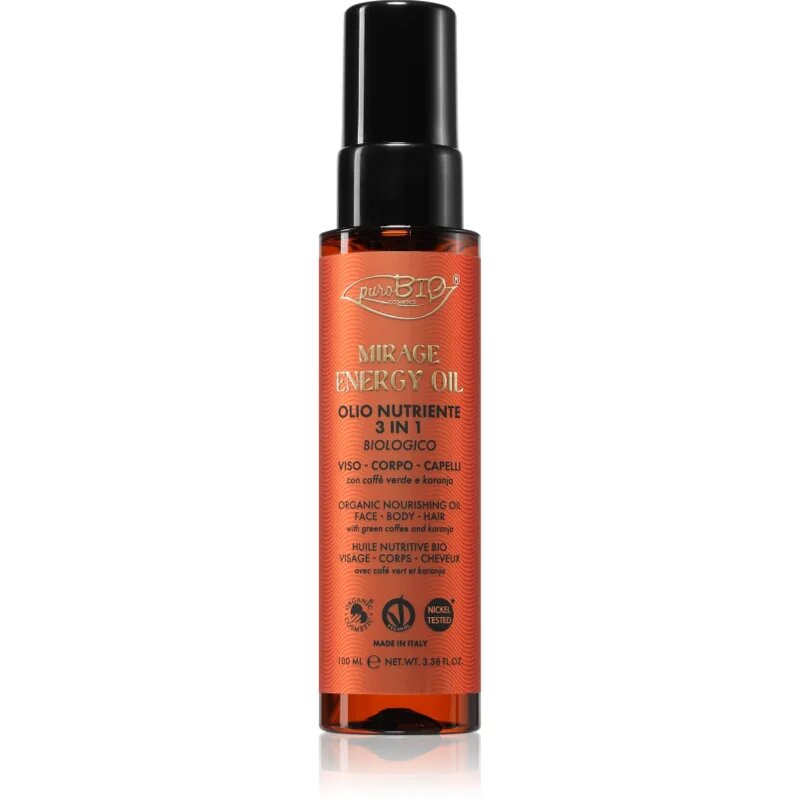 puroBIO Cosmetics Mirage Energy Oil večnamensko olje za obraz telo in lase 100 ml