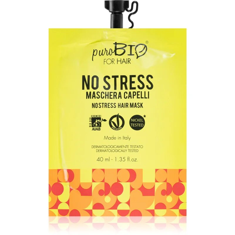 puroBIO Cosmetics No Stress revitalizacijska maska za lase 40 ml