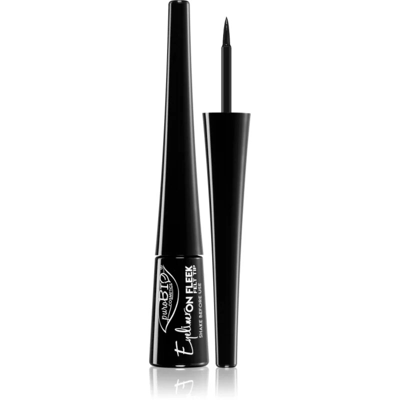 puroBIO Cosmetics On Fleek Felt Tip tekoče črtalo za oči z mat finišem 3 ml
