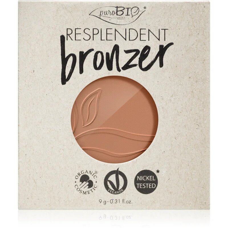 puroBIO Cosmetics Resplendent bronzer nadomestno polnilo odtenek 05 Warm Brown 9 g