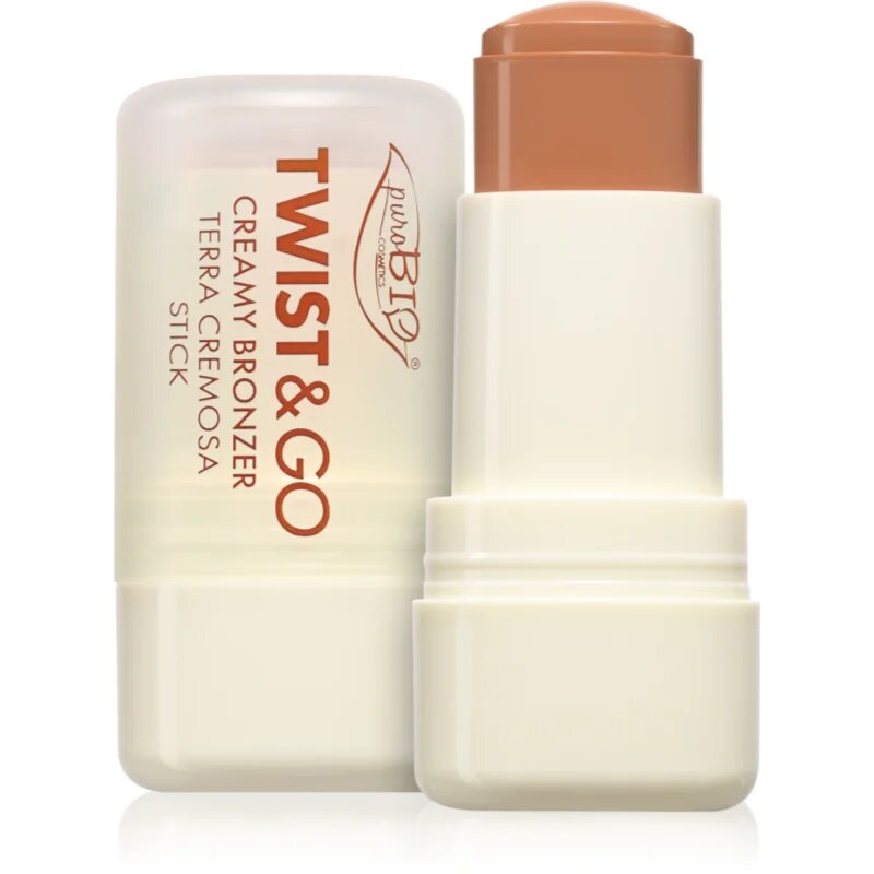 puroBIO Cosmetics Twist&Go kremasti bronzer v paličici 02 Biscuit 5 g