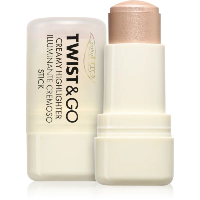 puroBIO Cosmetics Twist&Go kremasti osvetljevalec v paličici odtenek 01 Sparkling Wine 5 g