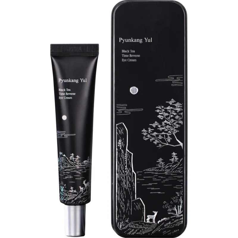 Pyunkang Yul Black Tea Time Reverse Eye Cream multikorektivna krema za predel okoli oči za posvetlitev in zgladitev kože 25 ml