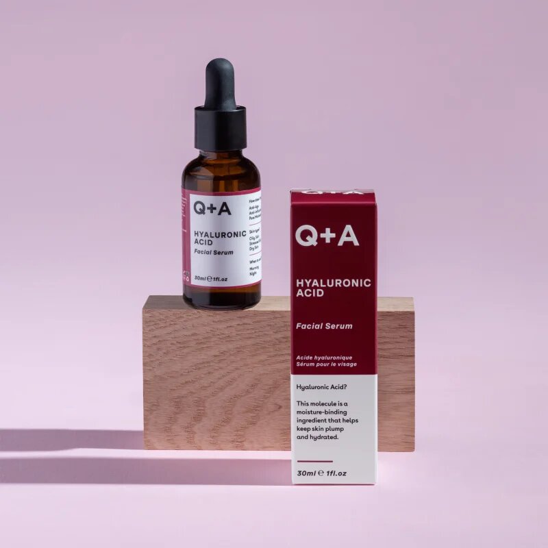 Q+A Hyaluronic Acid vlažilni serum za obraz s hialuronsko kislino 30 ml