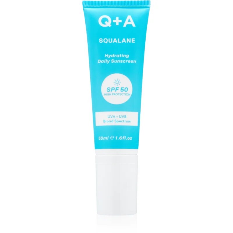 Q+A Squalane zaščitna krema za obraz SPF 50 50 ml