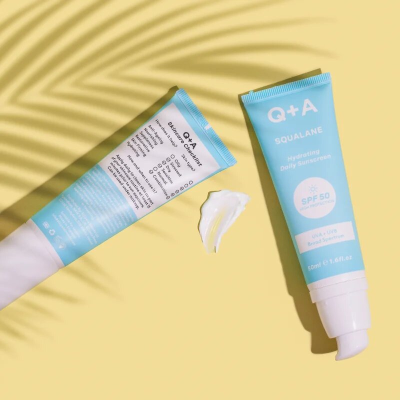 Q+A Squalane zaščitna krema za obraz SPF 50 50 ml