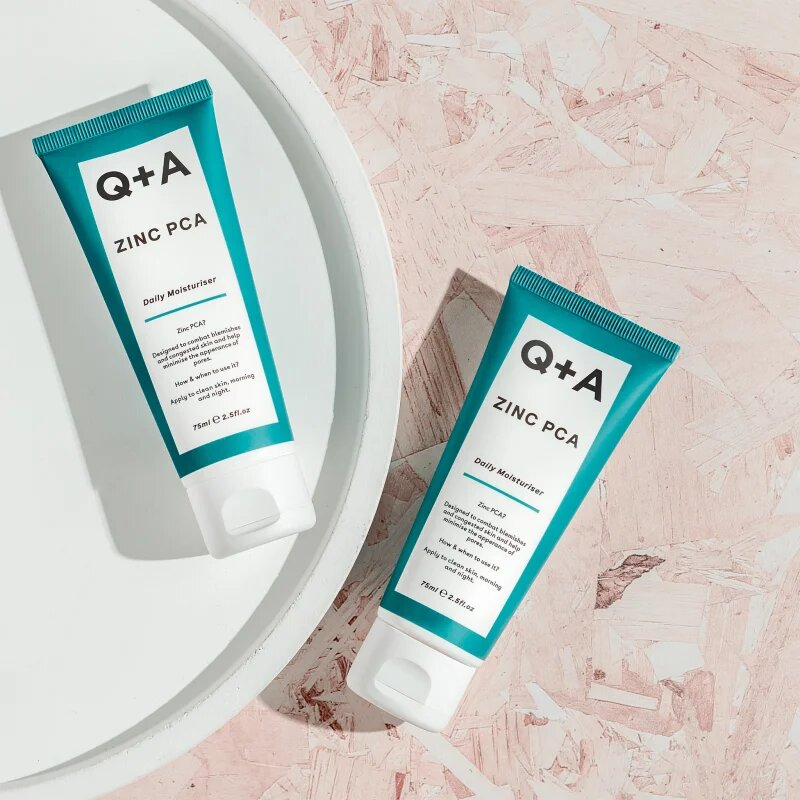 Q+A Zinc PCA krema za učvrstitev obraza za glajenje kože in zmanjšanje por 75 ml