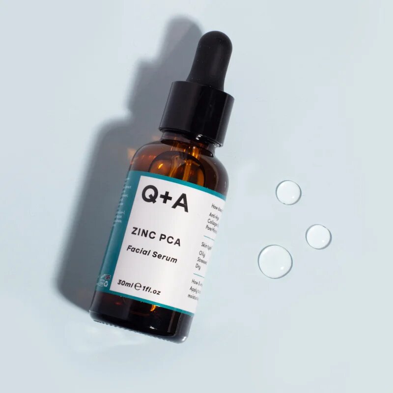 Q+A Zinc PCA serum za obraz za glajenje kože in zmanjšanje por 30 ml