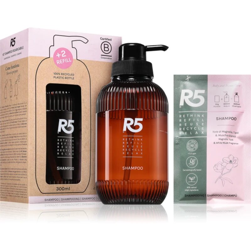 R5 Shampoo šampon + nadomestno polnilo