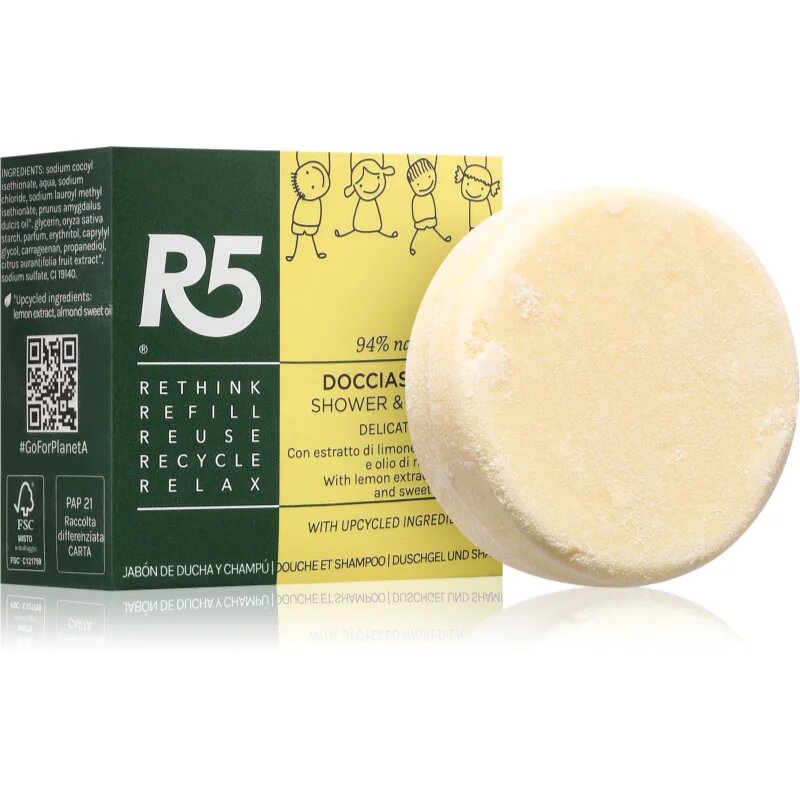 R5 Shower-Shampoo šampon za telo in lase za otroke 70 g