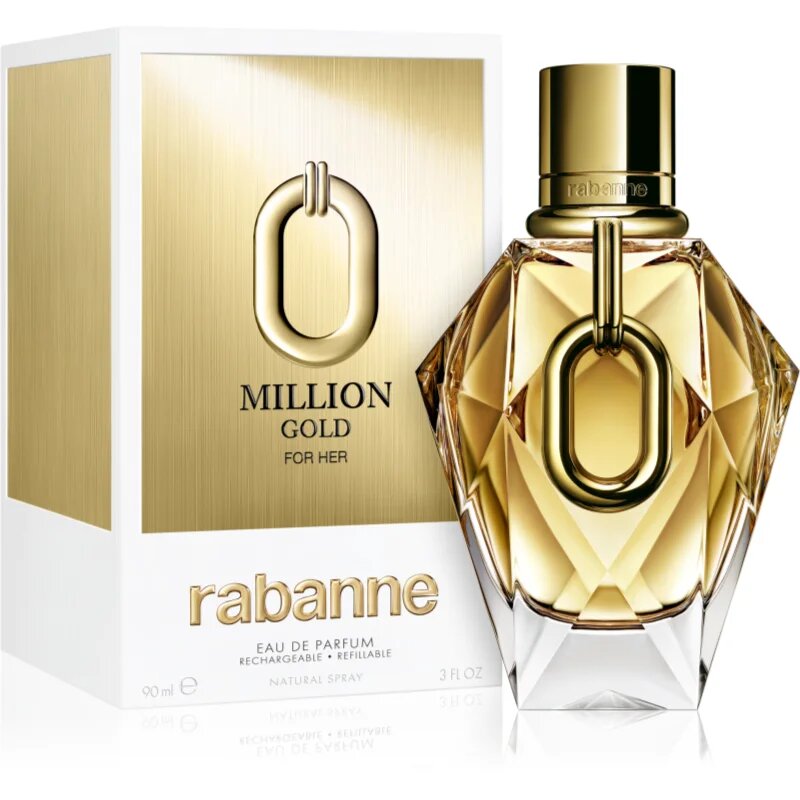 Rabanne Million Gold For Her parfumska voda polnilna za ženske 90 ml